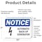 Signmission Automatic Back Up Generator Sign With Symbol, 10 in W x Rectangle, Vinyl Decal OS-2PACK-NS-D-710-L-10261 - alternate 4